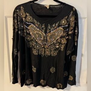 Y2K Embellished Beaded Butterfly Sparkle Floral Fairy Whimsicalgoth Vintage Boho